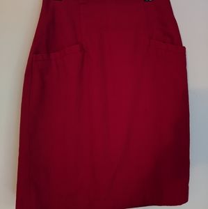 The Limited Red High waisted Pencil Skirt